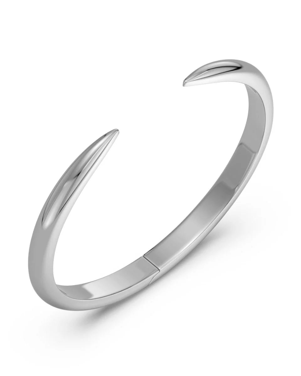 Crest Bangle in shiny Stainless Steel