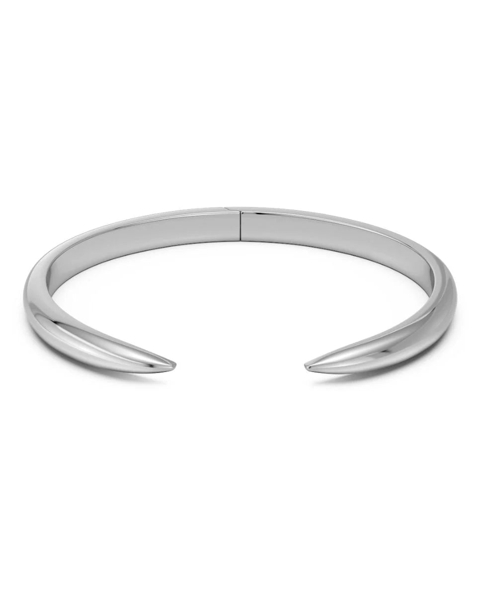 Crest Bangle in shiny Stainless Steel