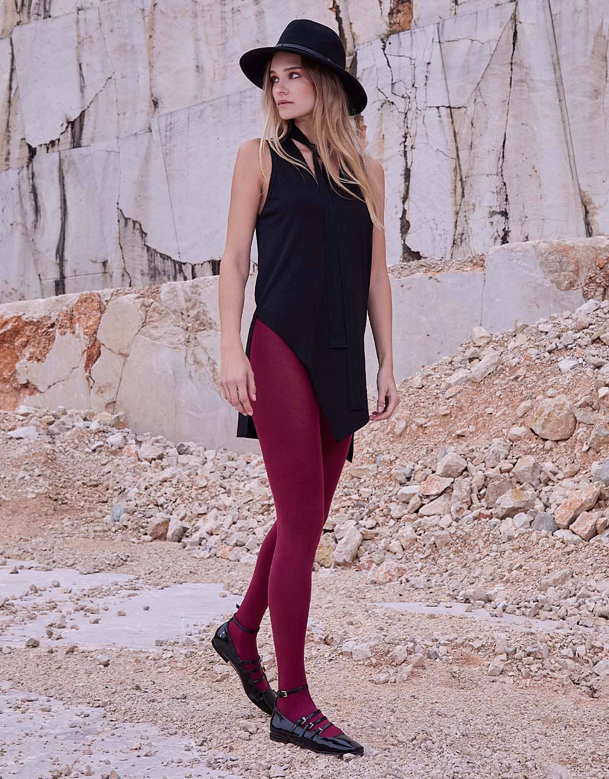 Cashmere Wool Tights 150 DEN, Winter tights: Navy