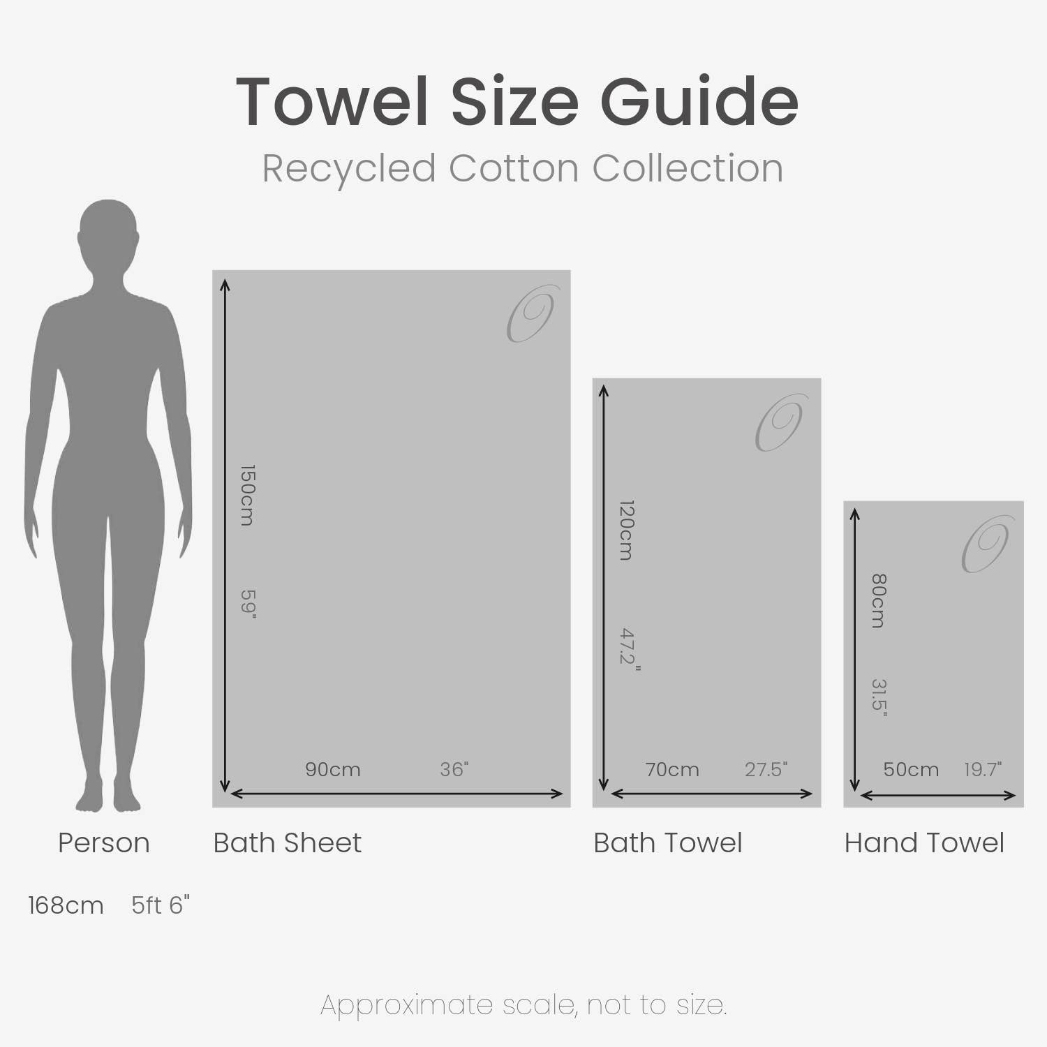 Recycled Cotton Towels - Striped, Lightweight Remnant Yarn: Bath Sheet