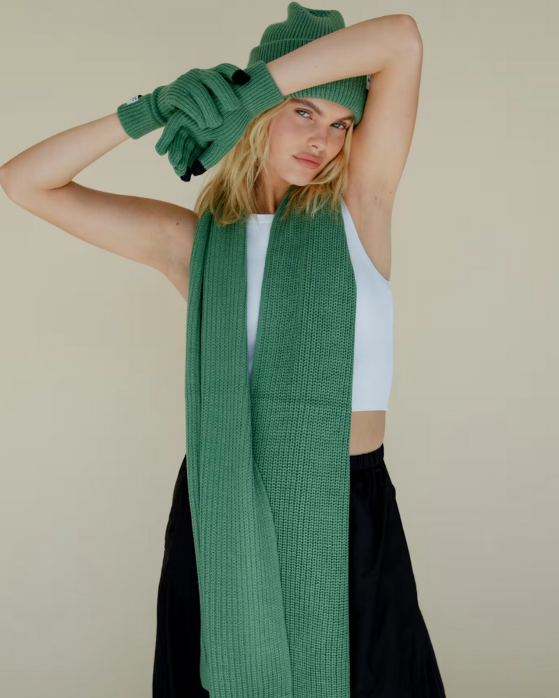 The Recycled Bottle Beanie in Forest Fern