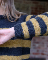 Force Five jumper in indigo and golden hay stripe