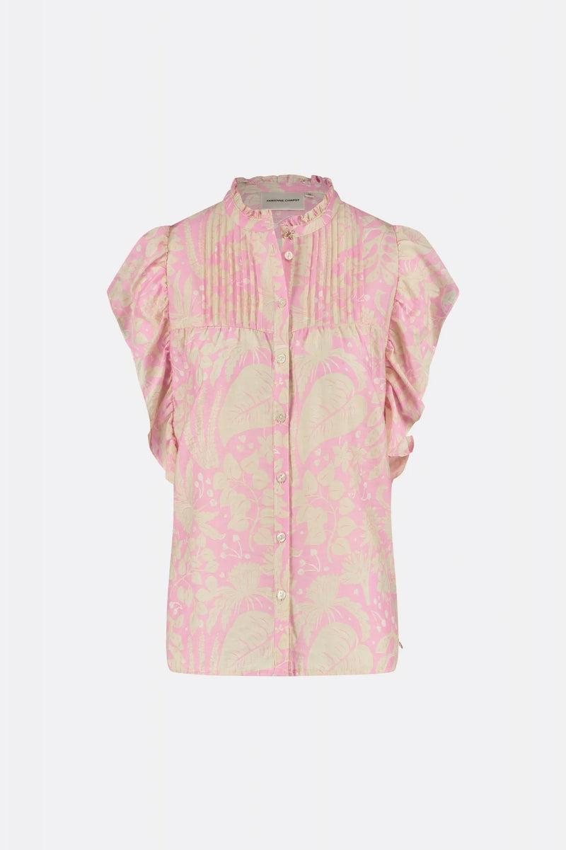 Pre Loved Sally Bibi Blouse in Pink Candy