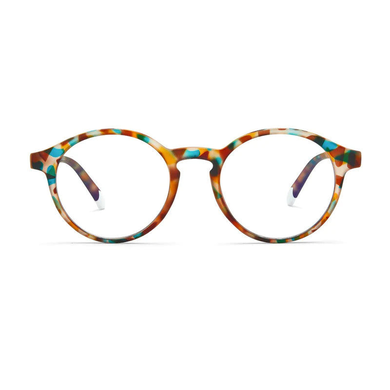 Le Marais Round Frame Reading Glasses in Light Tortoise