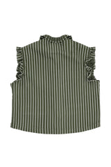 Pablo Waistcoat in Striped Khaki