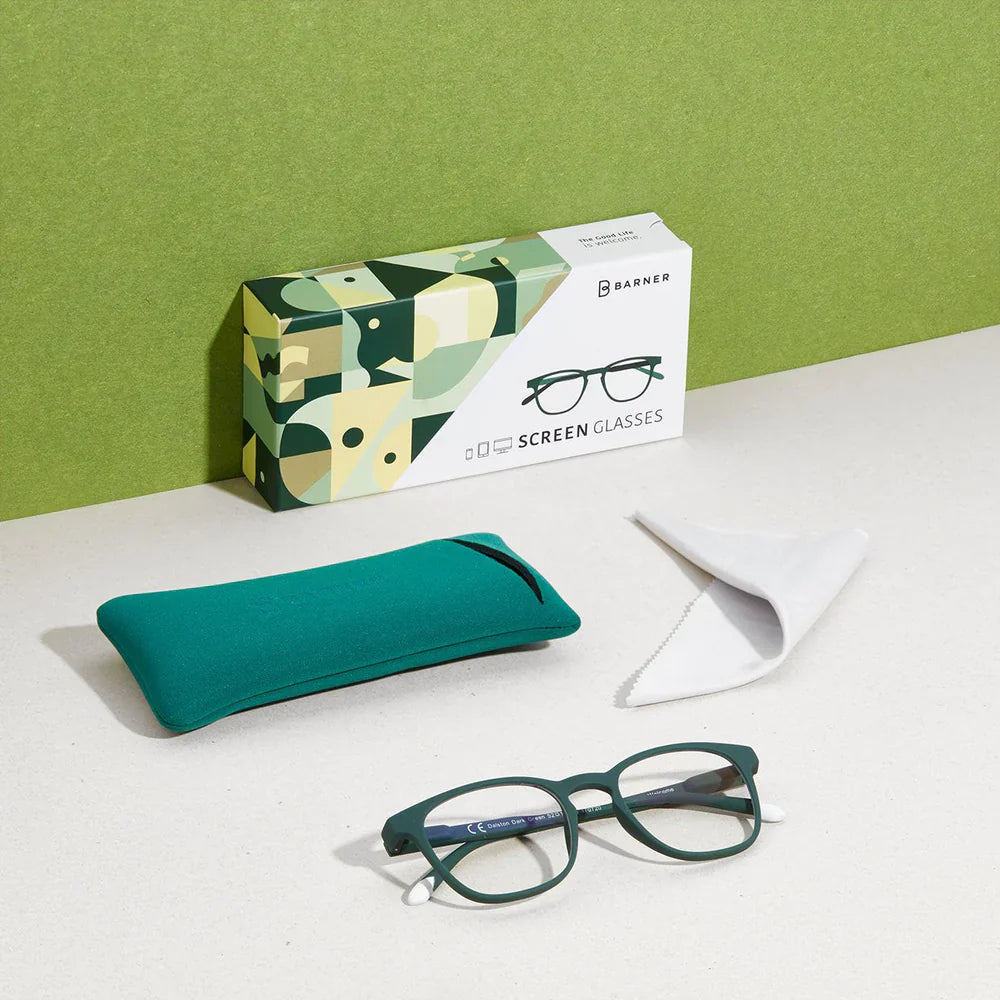 Dalston Blue Light Reading Glasses in Dark Green