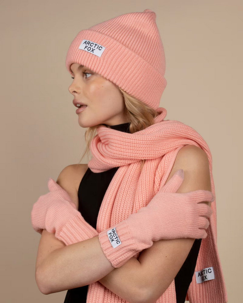 The Recycled Bottle Scarf in Pastel Pink