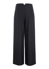 Pinstripe Jersey Wide Pants