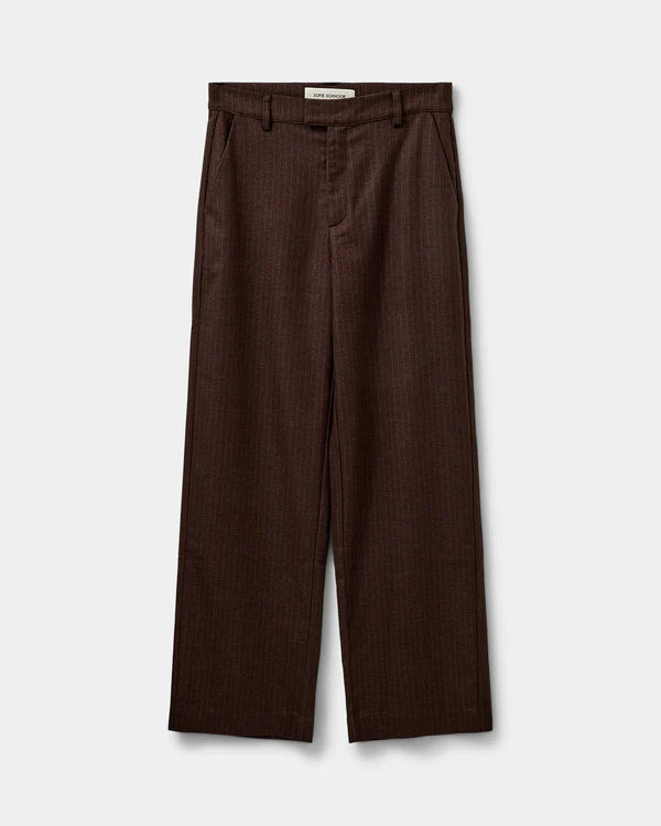 Brown Pinstripe Trousers