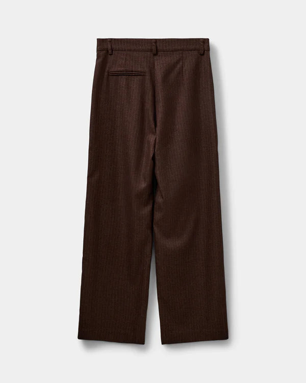 Brown Pinstripe Trousers