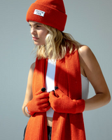 The Recycled Bottle Scarf in Orange Coral