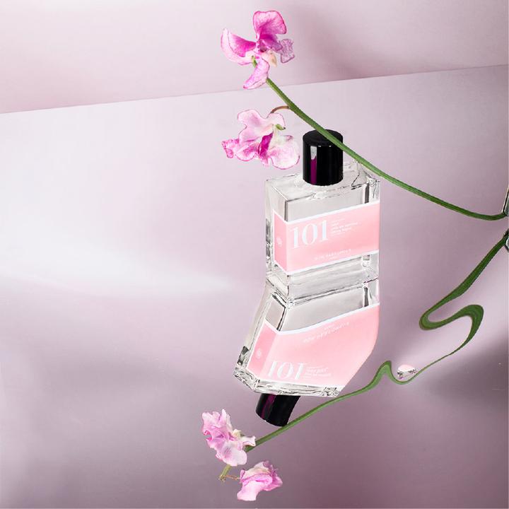 Eau de parfum 101 with rose, sweet pea and white cedar | 30ml