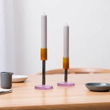 Duo Tone Glass Candlestick