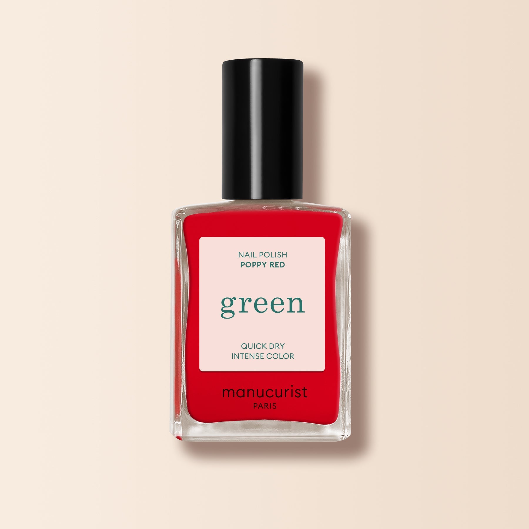 Green Vegan Bio Nail Polish | Poppy Red | 15ml