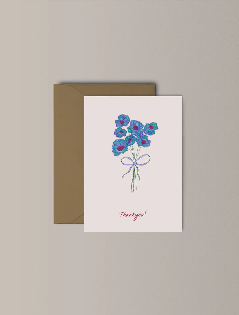 Floral 'Thank you!' Card